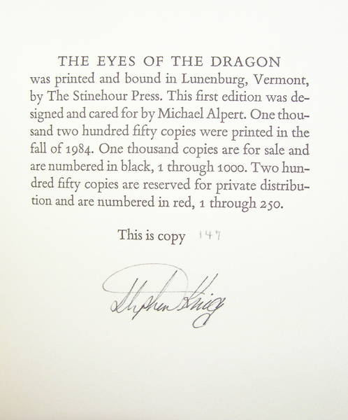The Eyes of The Dragon S/L Sig Sheet