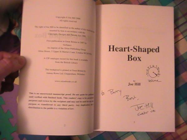 Signed UK ARC-Heart Shaped Box