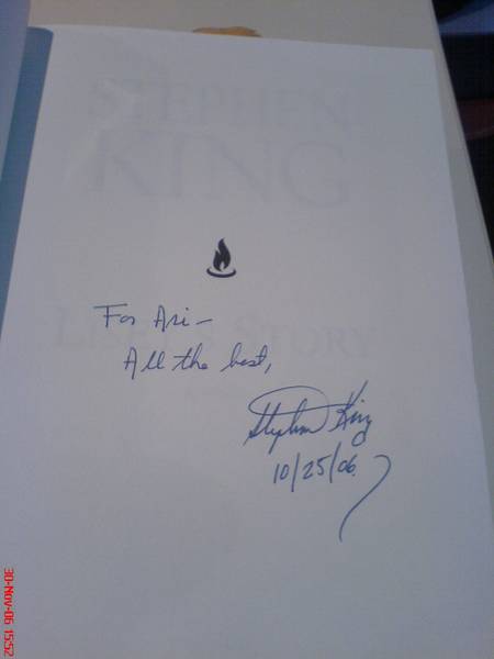 Lisey's Story Signed and personalized by King.